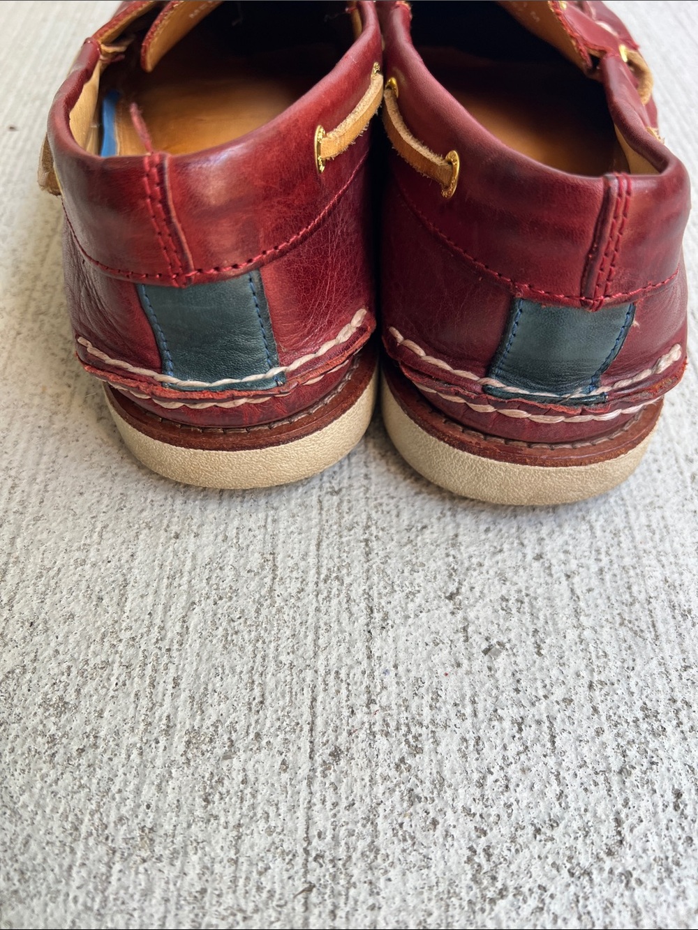 Sperry Top-Sider Gold Cup Dark Red Burgundy Leather Boat Shoes with Tan Laces 11 - Picture 5 of 11